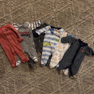 Baby Onesie Bundle with Stripes and Patterns